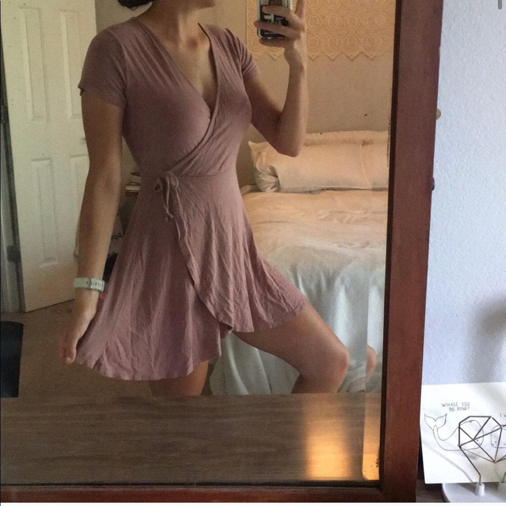 Dusty Rose Wrap Dress